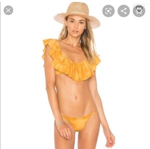 Blue Life flutter bikini honey tie dye